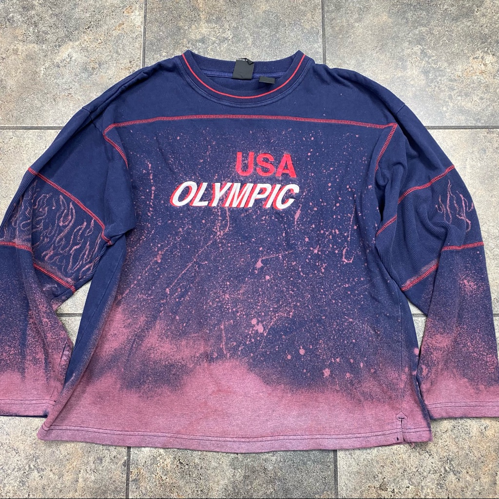 Vtg 90’s Usa Olympics Long Sleeve Heavyweight T-Shirt Size Xl